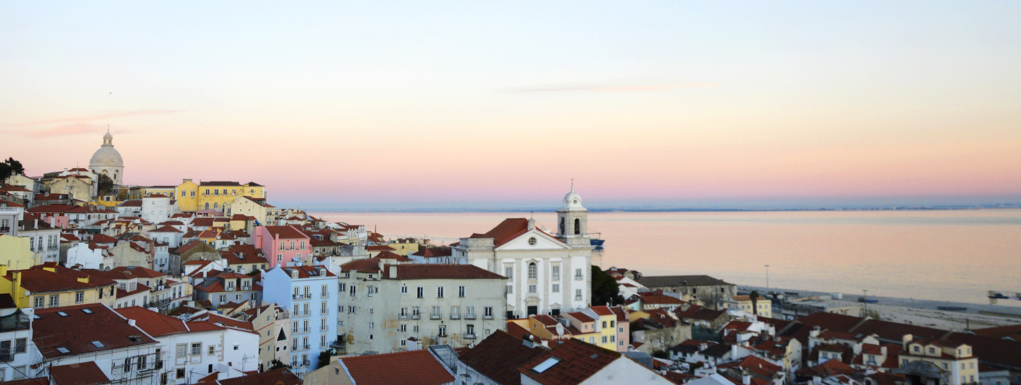 Lisbon and Tagus river view